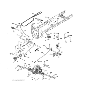 Ground Drive Diagram and Parts List for 917988210  Craftsman Lawn Tractor