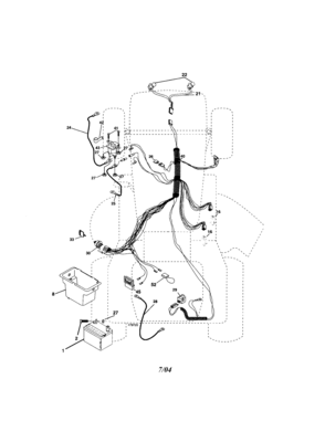Electrical Diagram and Parts List for 917273383  Craftsman Lawn Tractor