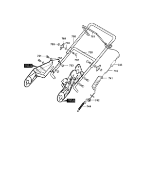 Handle Assembly Diagram and Parts List for 53688521200  Craftsman Snow Blower
