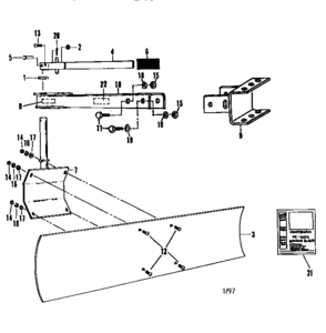 42" Grader Blade Diagram and Parts List for 757242391  Craftsman Lawn Tractor