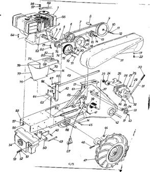 Part Location Diagram of 754-0221 Craftsman Lawn & garden equipment v-belt