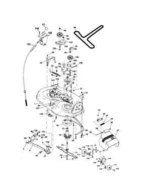 Mower Deck Diagram and Parts List for 917276783  Craftsman Lawn Tractor