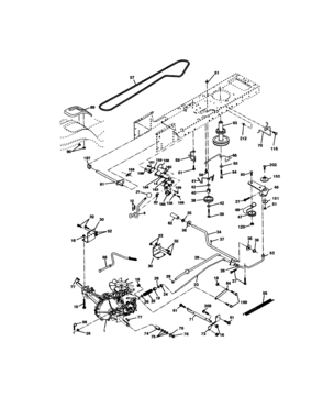 Ground Drive Diagram and Parts List for 917272081  Craftsman Lawn Tractor