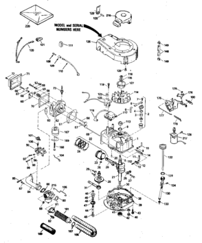 Replacement Parts Diagram and Parts List for 143394192  Craftsman Engine