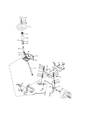 Steering Diagram and Parts List for 917276393  Craftsman Lawn Tractor