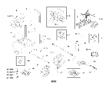 Part Location Diagram of 705848 Briggs and Stratton Kit-hardware, Handle