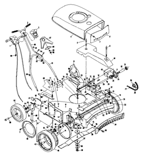Replacement Parts Diagram and Parts List for 13197651  Craftsman Lawn Mower