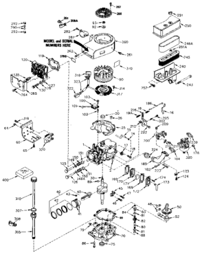 Part Location Diagram of 632600 Craftsman Lawn & garden equipment engine carburetor