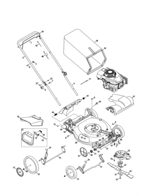 Lawn Mower Diagram and Parts List for 247377051  Craftsman Lawn Mower
