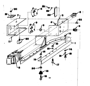 Mounting Base Diagram and Parts List for 5803181-6  Craftsman Engine
