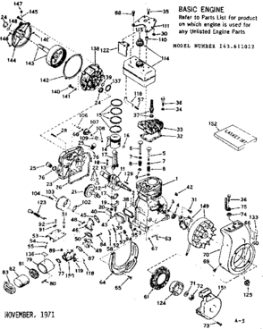 Part Location Diagram of 28449A Craftsman Shaft gear