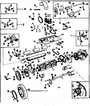 Base Assembly Diagram and Parts List for 53681682  Craftsman Lawn Mower