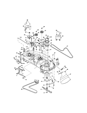 Mower Deck Diagram and Parts List for 917275902  Craftsman Lawn Tractor