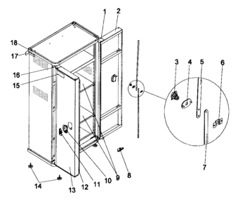 Part Location Diagram of M16011 Craftsman Tool chest handle insert