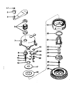 No-pull Starter No. 29750 Diagram and Parts List for 143165052  Craftsman Engine