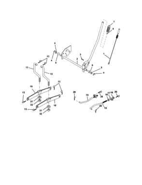 Lift Assembly Diagram and Parts List for 917274391  Craftsman Lawn Tractor