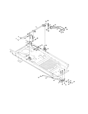 Lift Shaft Diagram and Parts List for 247204111  Craftsman Engine