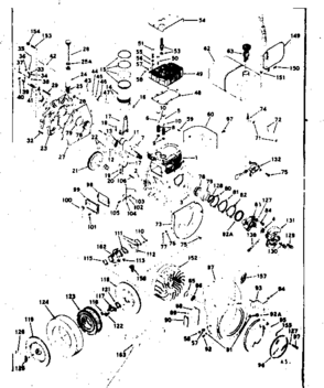 Basic Engine Diagram and Parts List for 143592012  Craftsman Engine