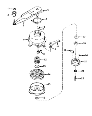 No-pull Starter No. 590378 Diagram and Parts List for 143171092  Craftsman Engine