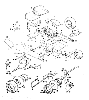 Engine Mount Diagram and Parts List for 1318540  Craftsman Lawn Mower