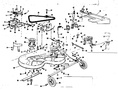 Mower Deck Diagram and Parts List for 53696361  Craftsman Lawn Mower