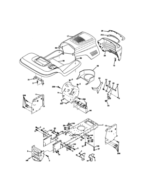 Chassis And Enclosures Diagram and Parts List for 917270761  Craftsman Lawn Tractor