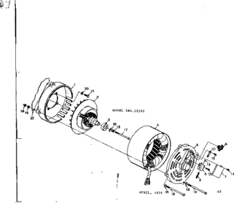 Alternator Diagram and Parts List for 58032192  Craftsman Engine