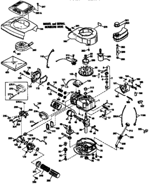 Replacement Parts Diagram and Parts List for 143945502  Craftsman Engine