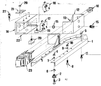 Mounting Base Diagram and Parts List for 58056042  Craftsman Engine