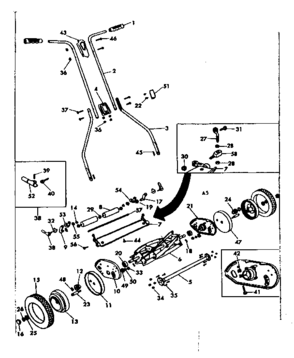 Part Location Diagram of 23828 Craftsman Handle