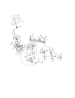 Steering Diagram and Parts List for 917986431  Craftsman Lawn Tractor
