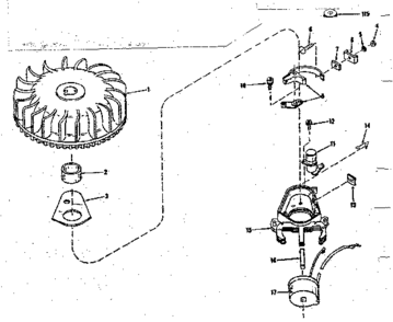 Magneto (wico Fw-2617) Diagram and Parts List for 14358251  Craftsman Engine