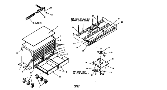 Part Location Diagram of A12929A1-ERS Craftsman Drawer