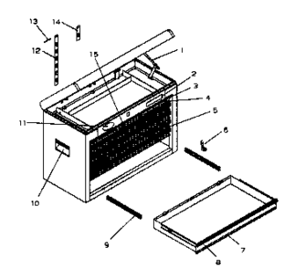 Chest Diagram and Parts List for 706622880  Craftsman Tool Stand & Cart