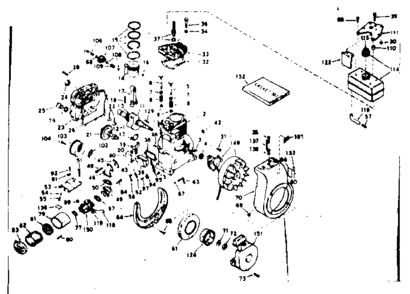 Unit Parts Diagram and Parts List for 143634012  Craftsman Engine