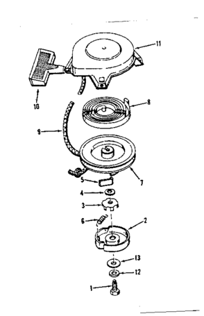 Rewind Starter No. 590374 Diagram and Parts List for 143531122  Craftsman Engine