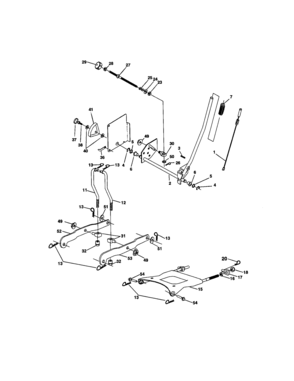Lift Assembly Diagram and Parts List for 917272262  Craftsman Lawn Tractor