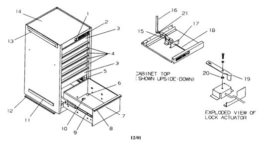 Tool Chest Diagram and Parts List for 706654591  Craftsman Tool Stand & Cart