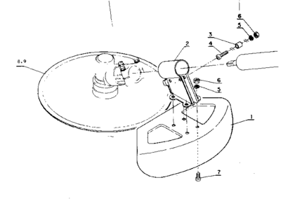 Safety Guard Assembly Diagram and Parts List for 271281611  Craftsman Trimmer