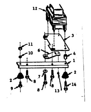 Reactor Assembly & Engine Mtg. Support Diagram and Parts List for 5803100-6  Craftsman Engine