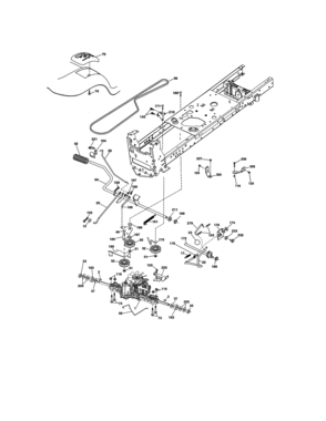Ground Drive Diagram and Parts List for 917203841  Craftsman Lawn Tractor