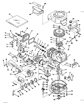 Basic Engine Diagram and Parts List for 14312300  Craftsman Engine