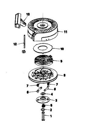 Rewind Starter Diagram and Parts List for 143384162  Craftsman Engine