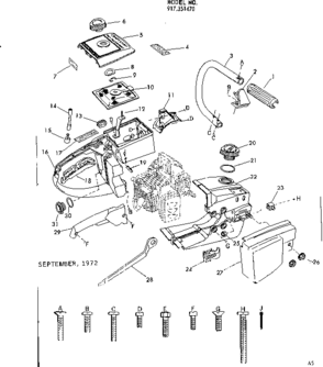 Part Location Diagram of 642A45 Craftsman Oil tank