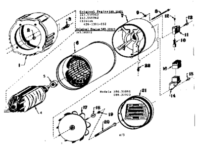 Stator Assembly Diagram and Parts List for 58031891  Craftsman Engine