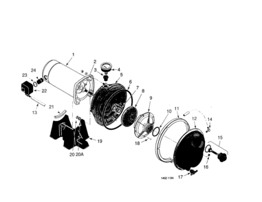 Part Location Diagram of J218-955C Craftsman Pump motor assembly