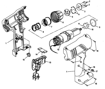 Motor Assy Diagram and Parts List for 315113300  Craftsman Boring Machine