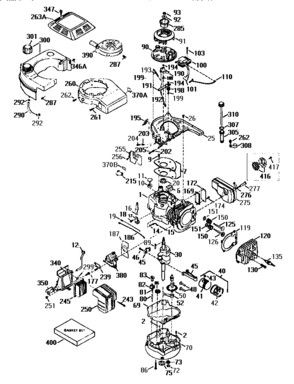 Replacement Parts Diagram and Parts List for 143956000  Craftsman Engine