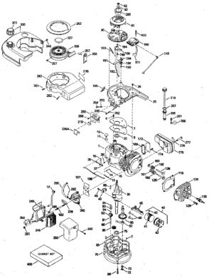 Replacement Parts Diagram and Parts List for 143404012  Craftsman Engine