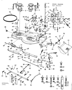 Part Location Diagram of 5846R Craftsman Push nut